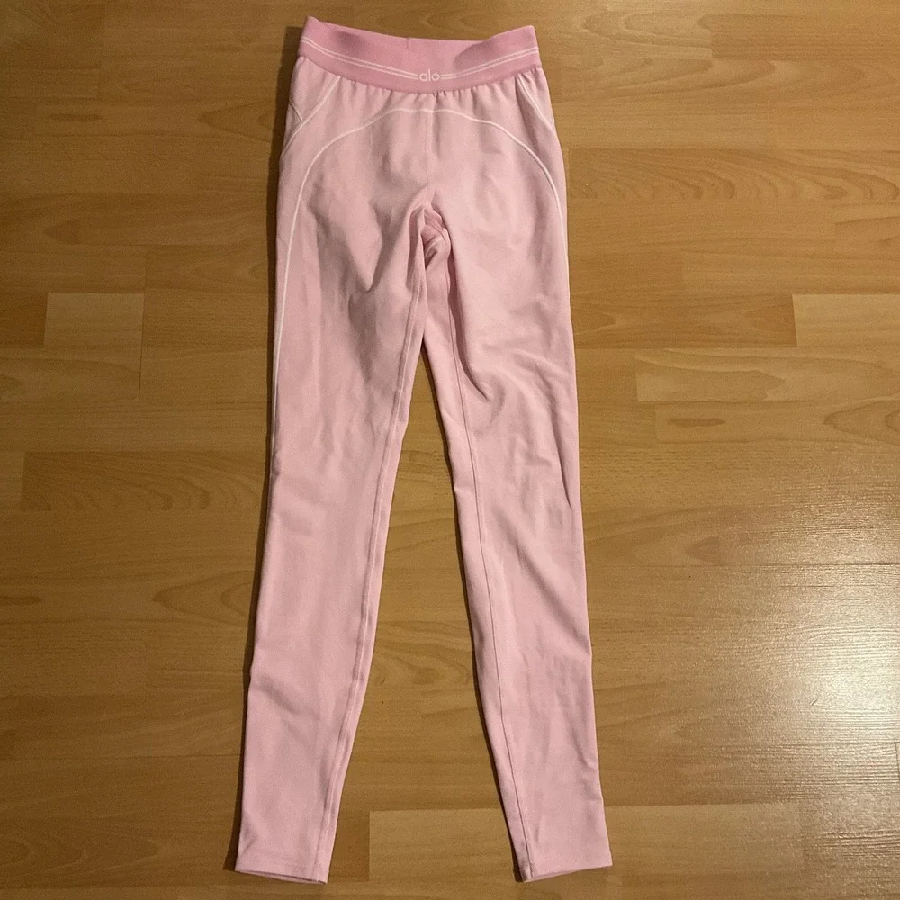 Alo Yoga Airbrush High-Waist Heart Throb Legging Sweet Pink/White XS